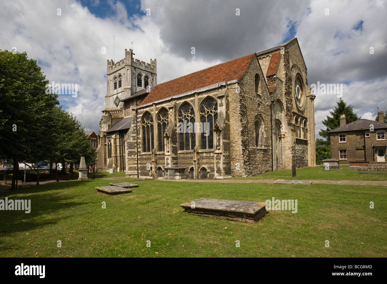 Waltham Abbey, Chiesa dell'abbazia di Waltham Santa Croce Essex Foto Stock
