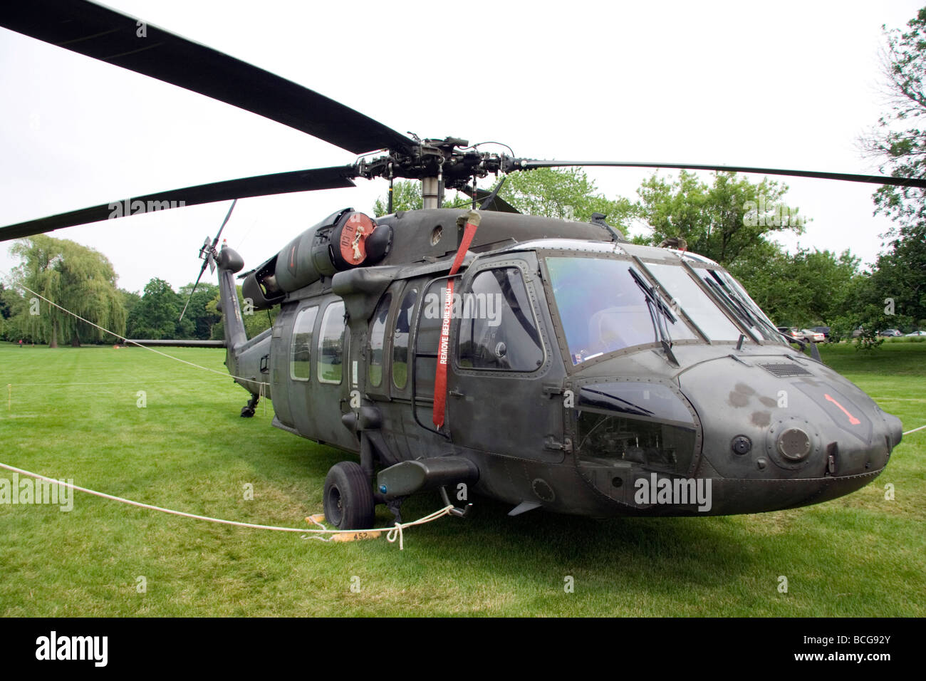 US Army Sikorsky UH-60 Black Hawk. A Cantigny park. Foto Stock