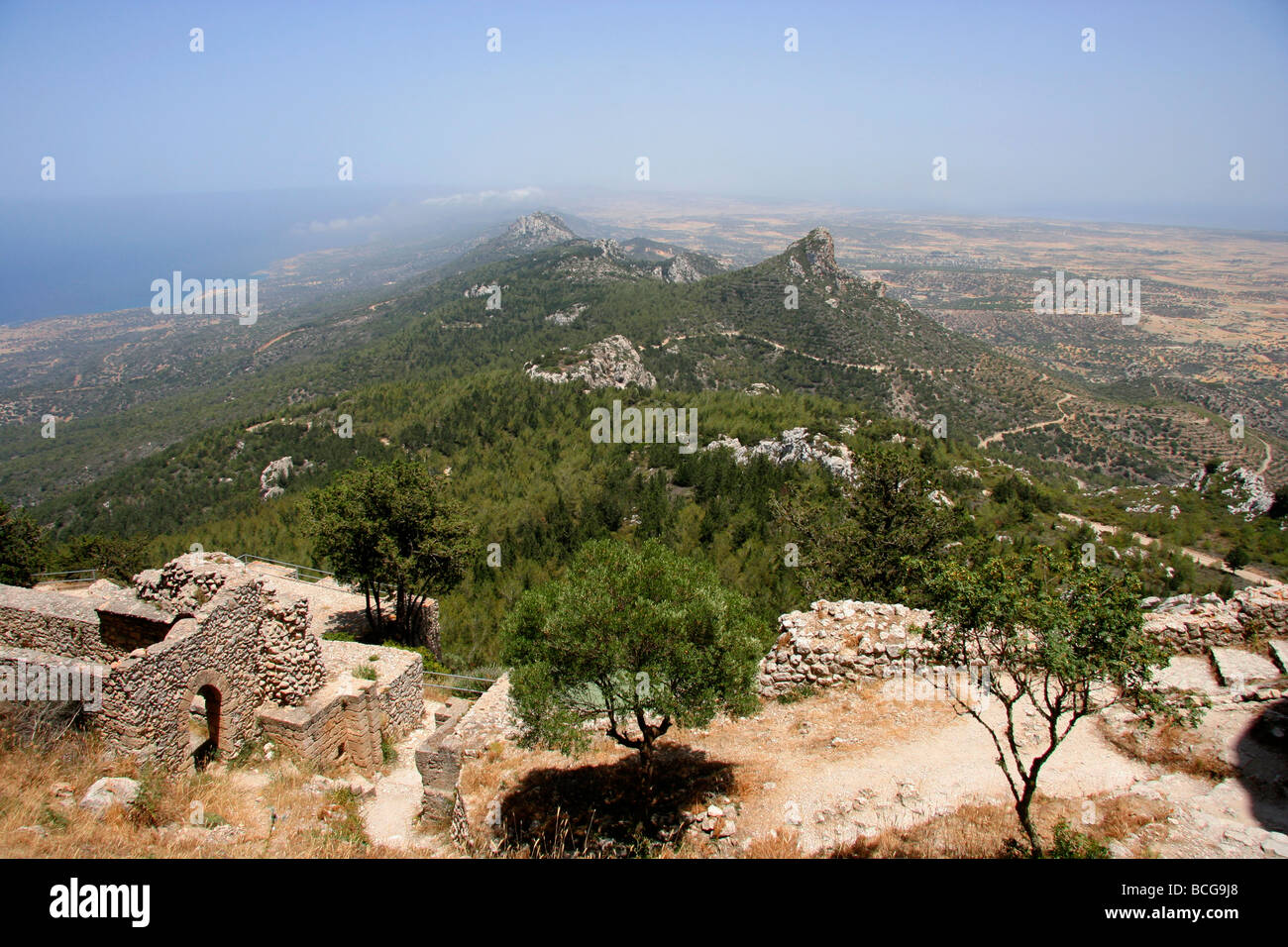 Il castello di Kantara Kaplica Cipro del Nord Foto Stock