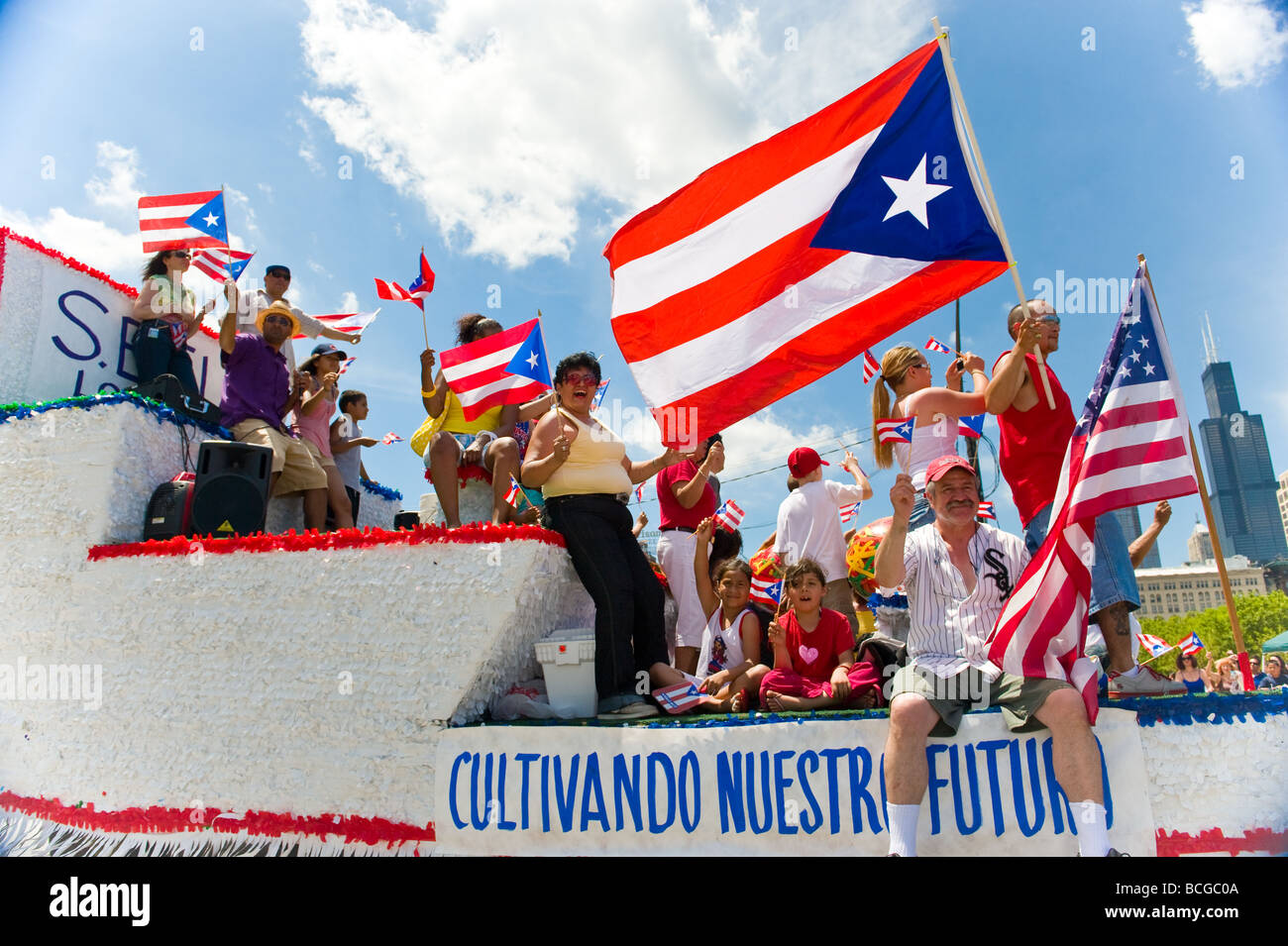 Il Puerto Rican Pride Parade in Chicago, Illinois 2009 Foto Stock