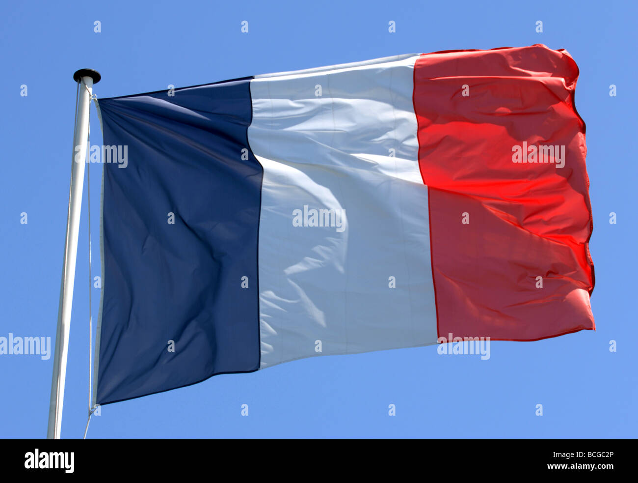 Francese bandiera nazionale Foto Stock