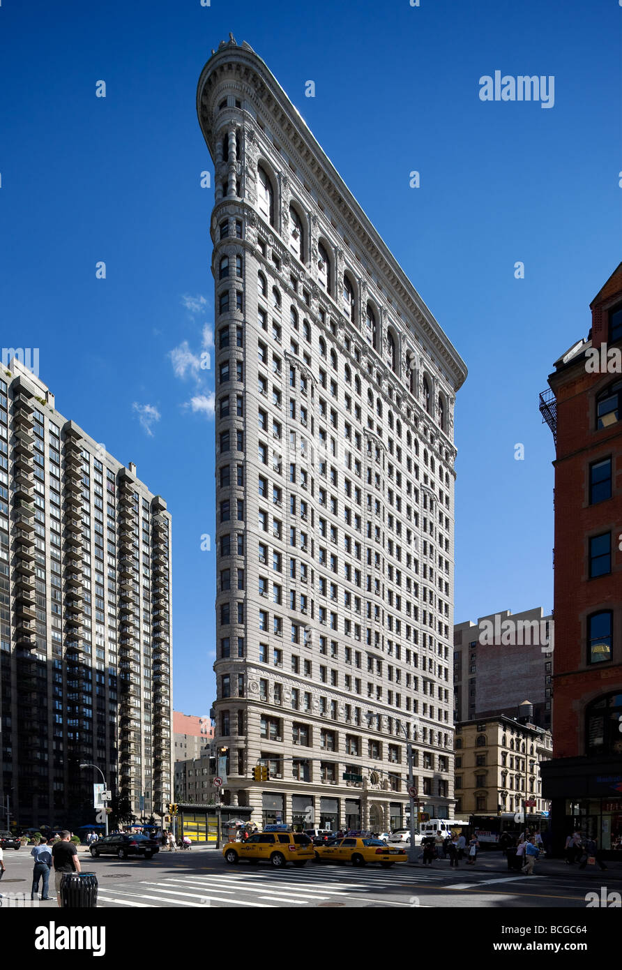 Il Flatiron Building di New York City, NY Foto Stock