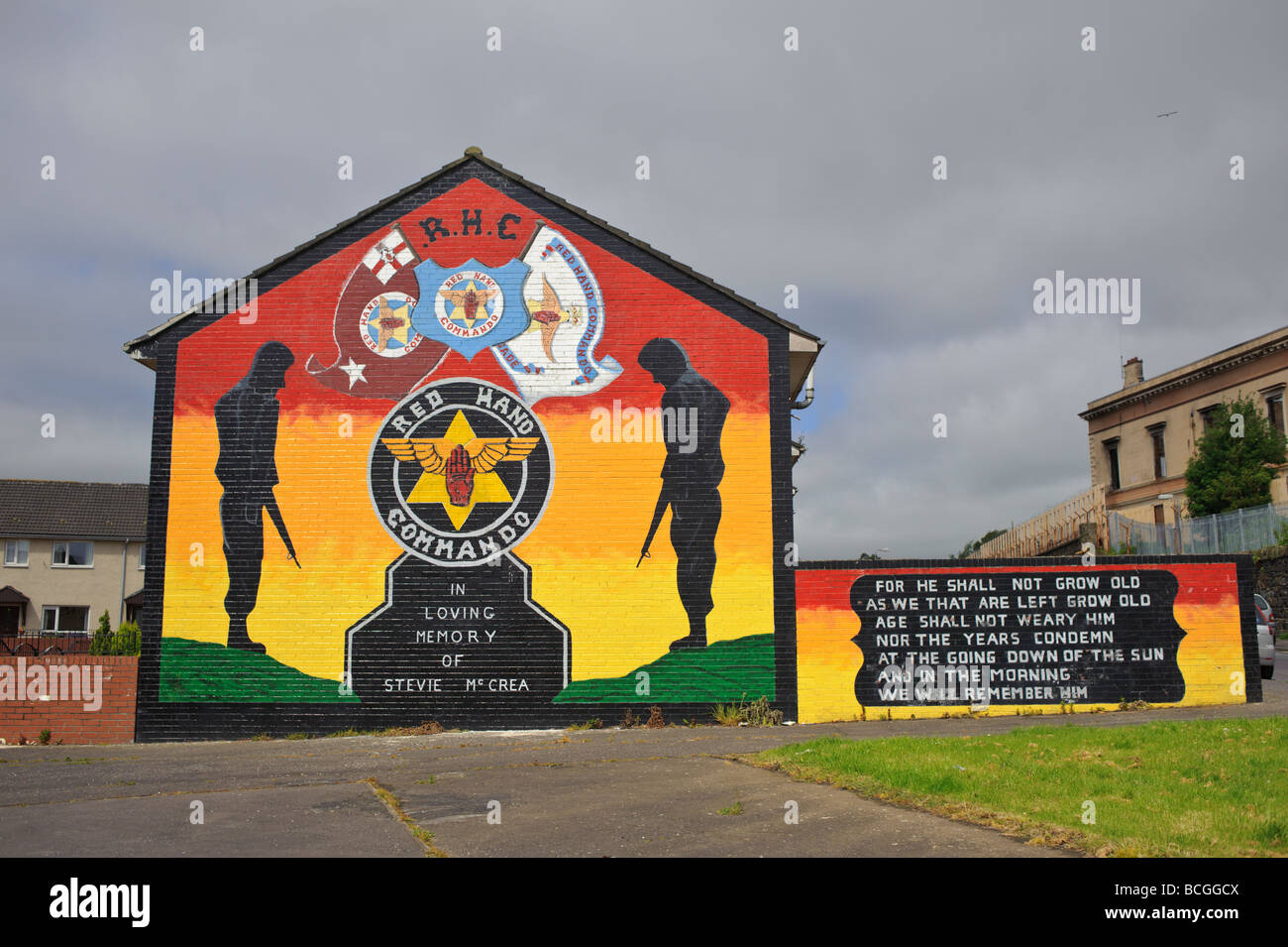 Alcuni di Shankill murales a Belfast Foto Stock