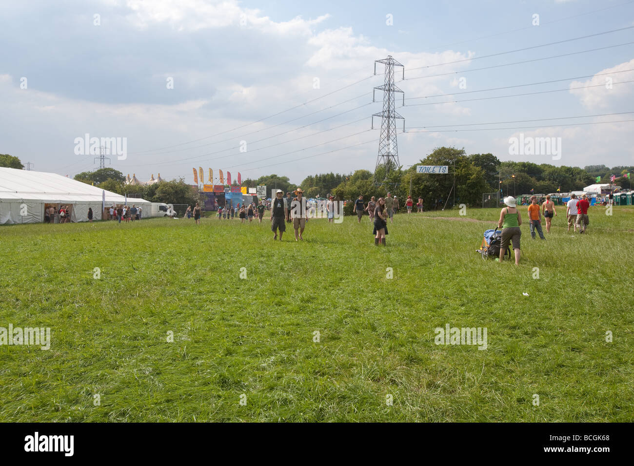 Fase della piramide arena presso il festival di Glastonbury 2009 Foto Stock