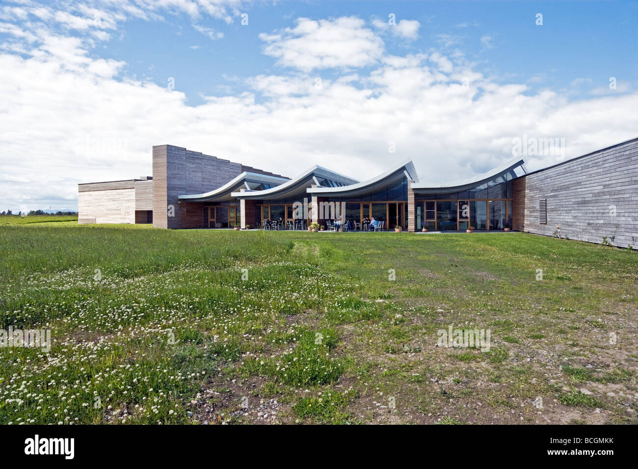 Il National Trust for Scotland Visitor Center a Culloden Moor campo di battaglia vicino a Inverness in Scozia Foto Stock