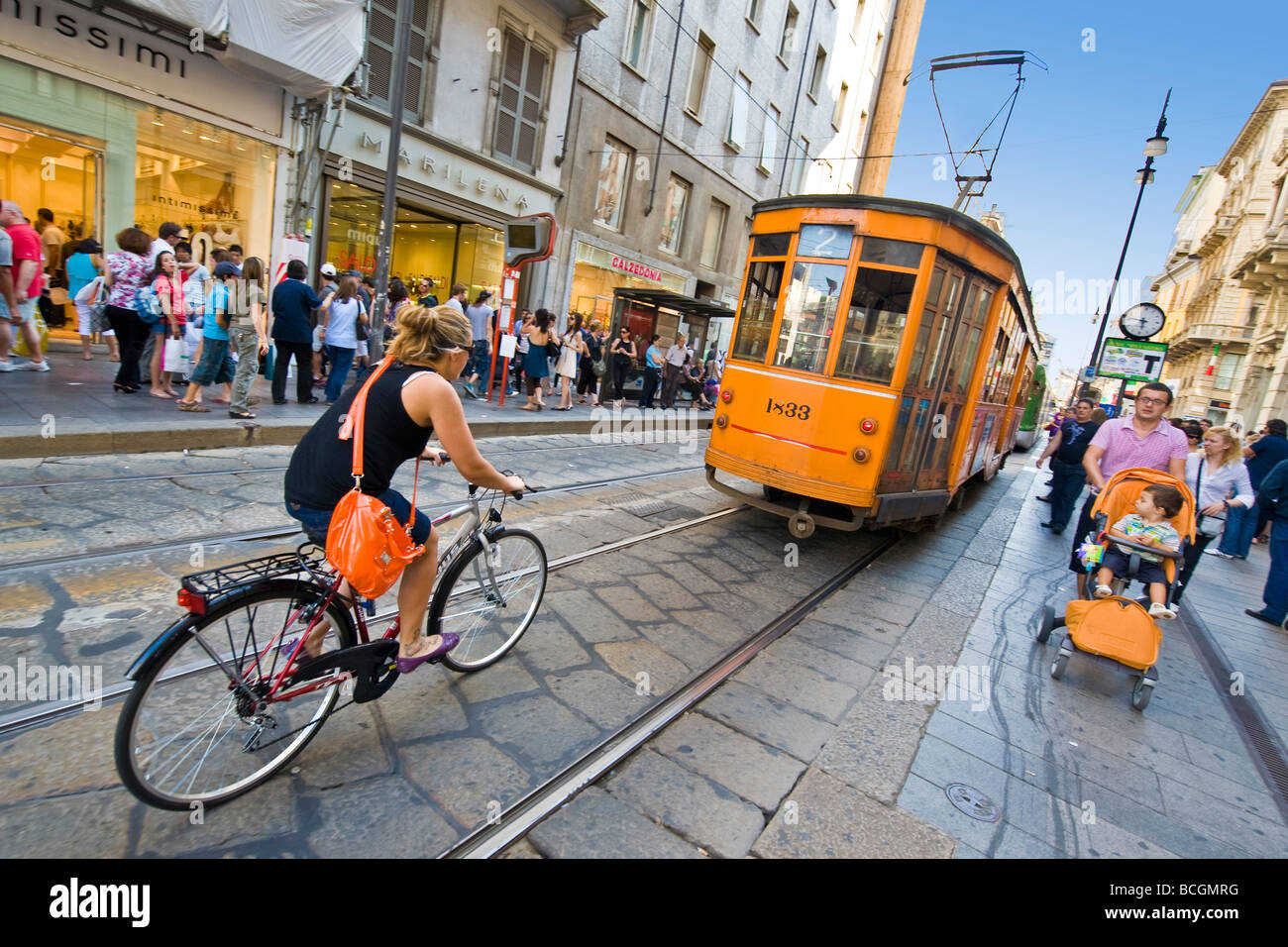 Milano via torino Foto Stock