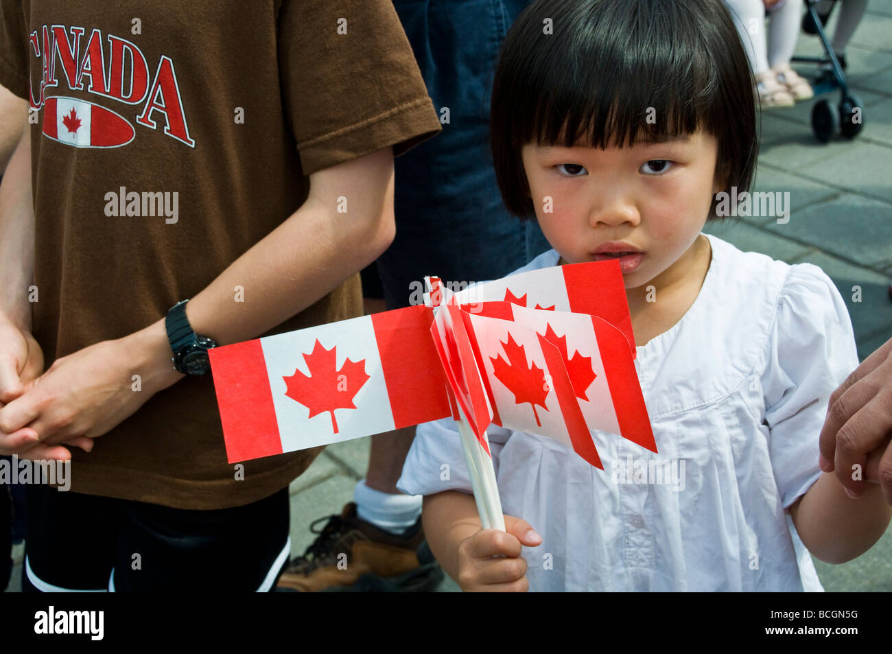 Il Canada alle celebrazioni del giorno Montreal Foto Stock