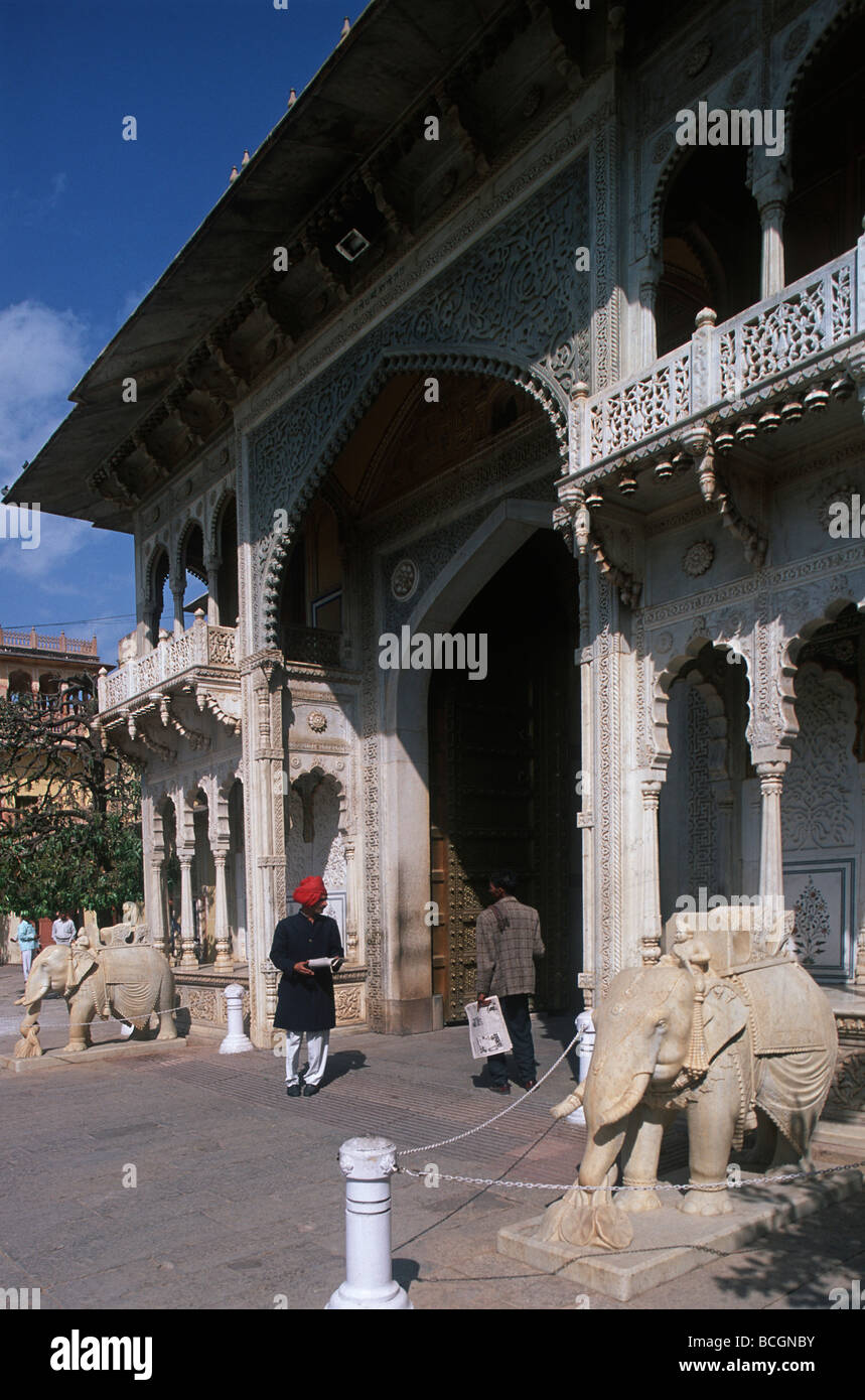 India Rajasthan Jaipur Chandra Mahal City Palace Residence di corrente Maharajah Foto Stock