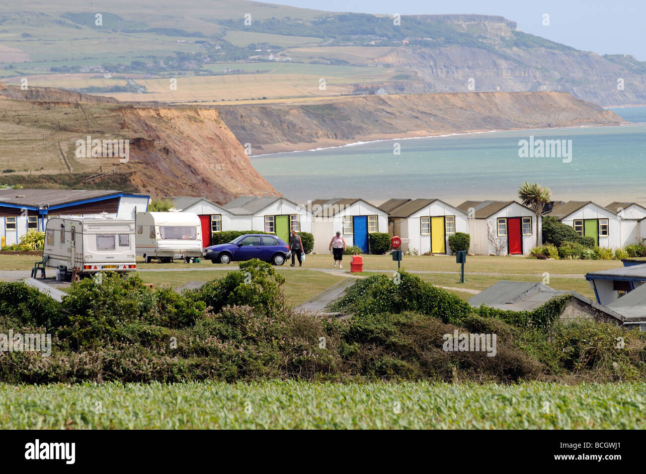 Brighstone centro di vacanze sulla costa sud dell'Isola di Wight in Inghilterra REGNO UNITO Foto Stock