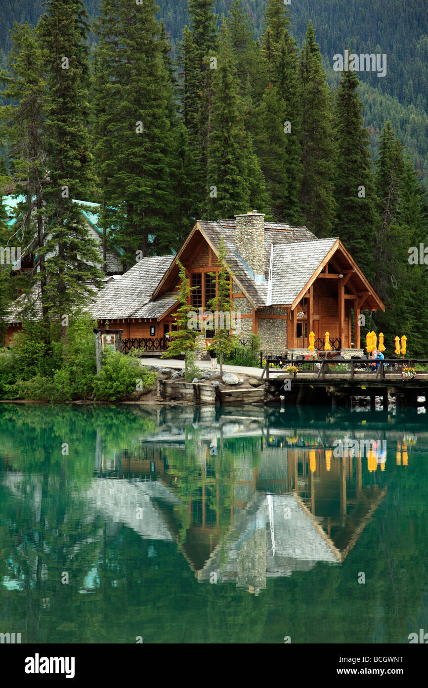 Canada BC Parco Nazionale di Yoho Emerald Lake Lodge Foto Stock