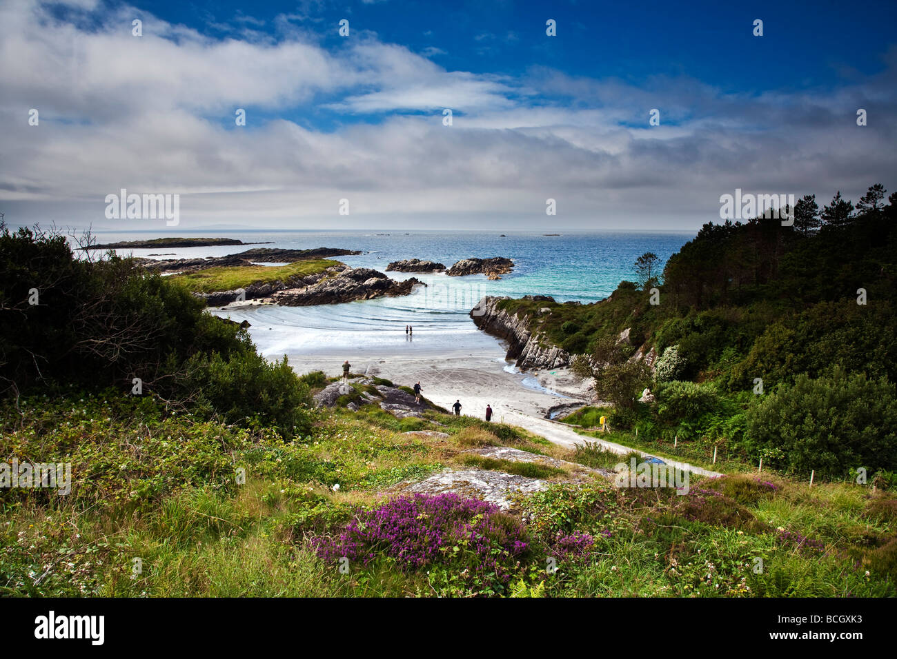 Spiaggia Vicino Kileen Ring of Kerry County Kerry Irlanda Foto Stock