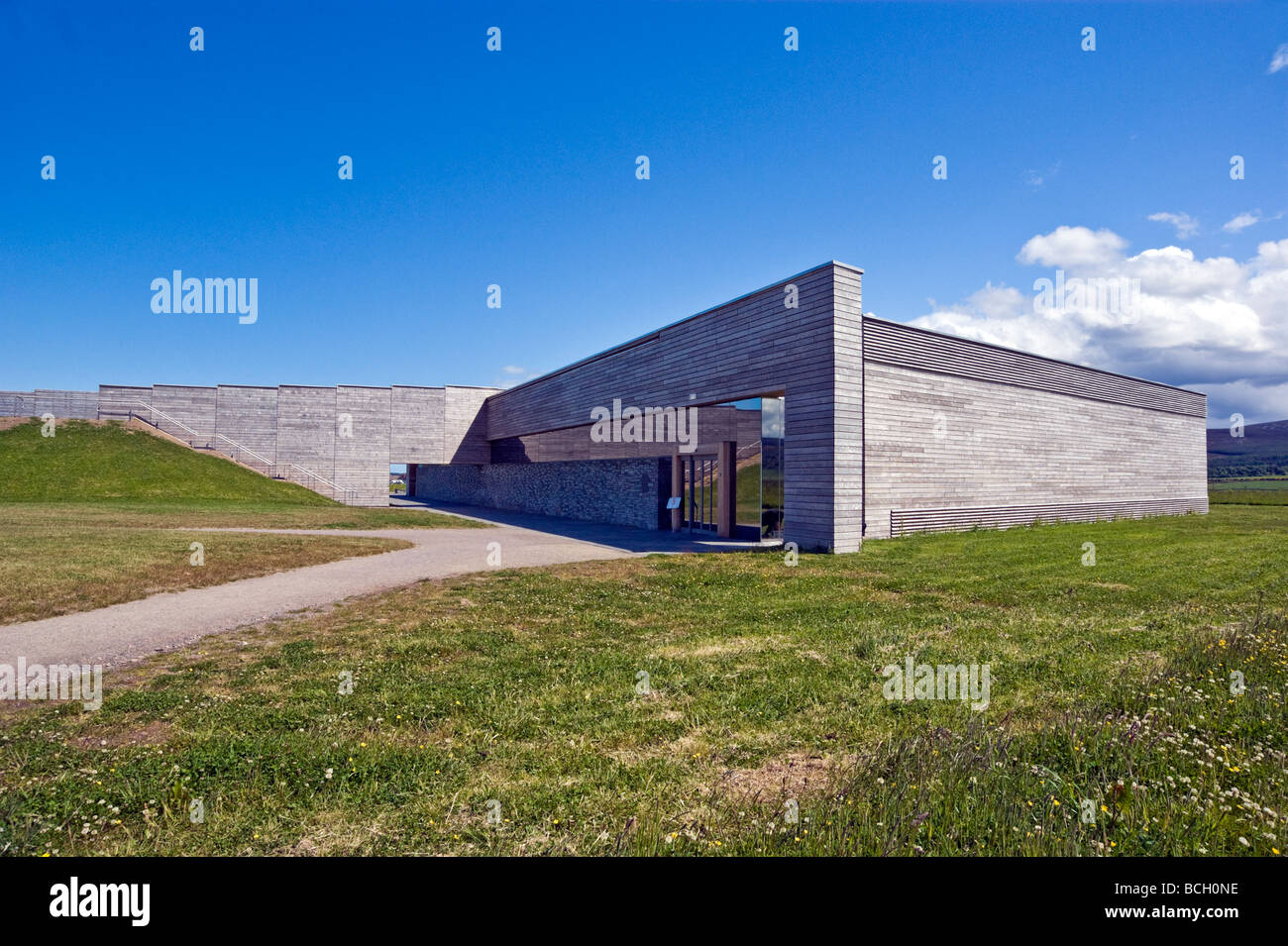 Il National Trust for Scotland Visitor Center a Culloden Moor campo di battaglia vicino a Inverness in Scozia Foto Stock