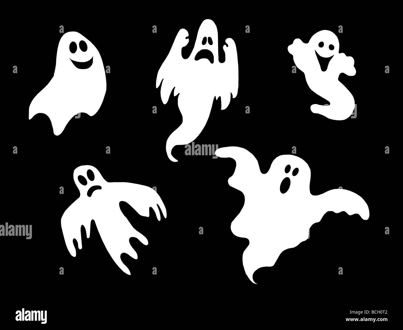 Set di halloween ghost Foto Stock