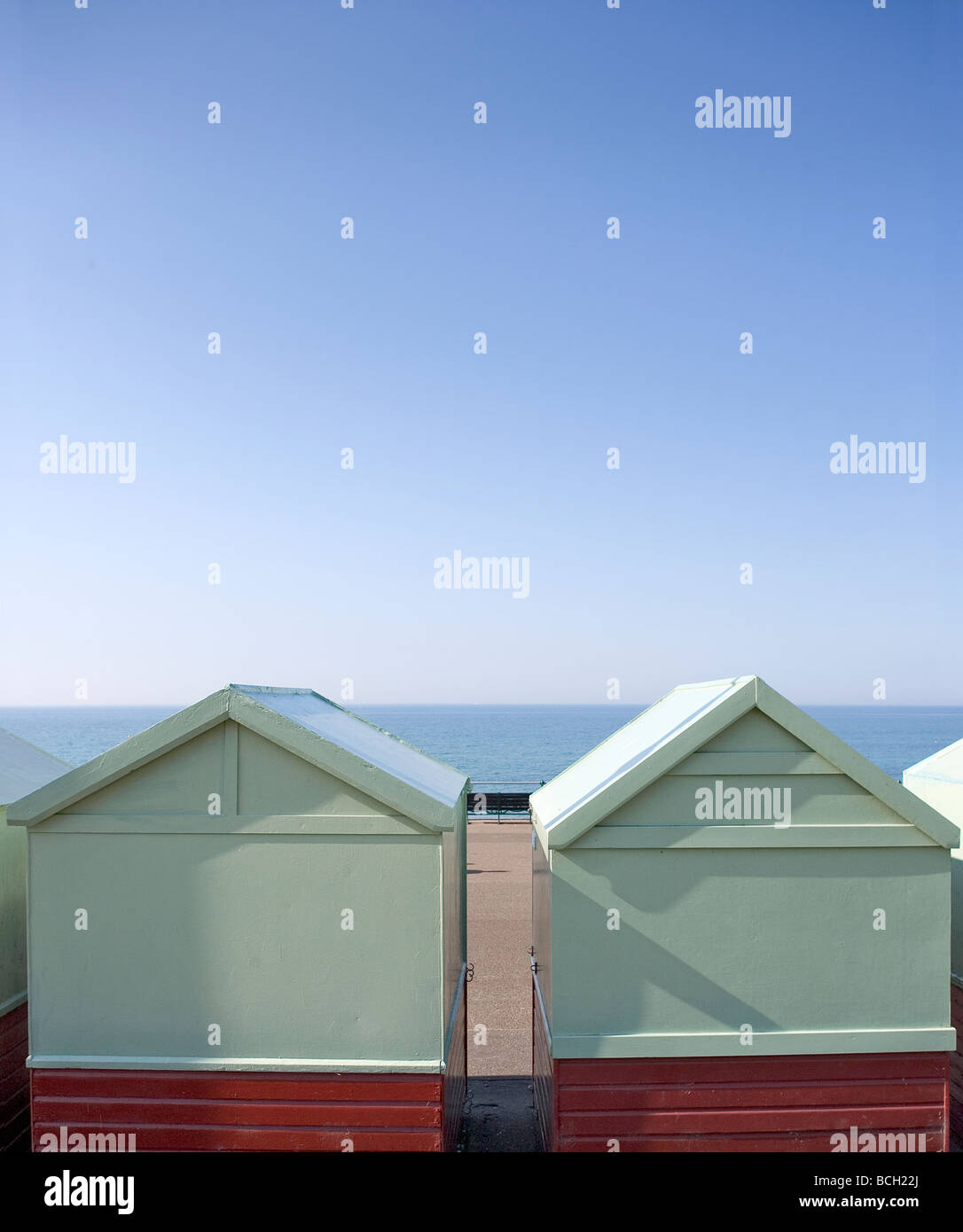 La spiaggia di Brighton capanne Foto Stock