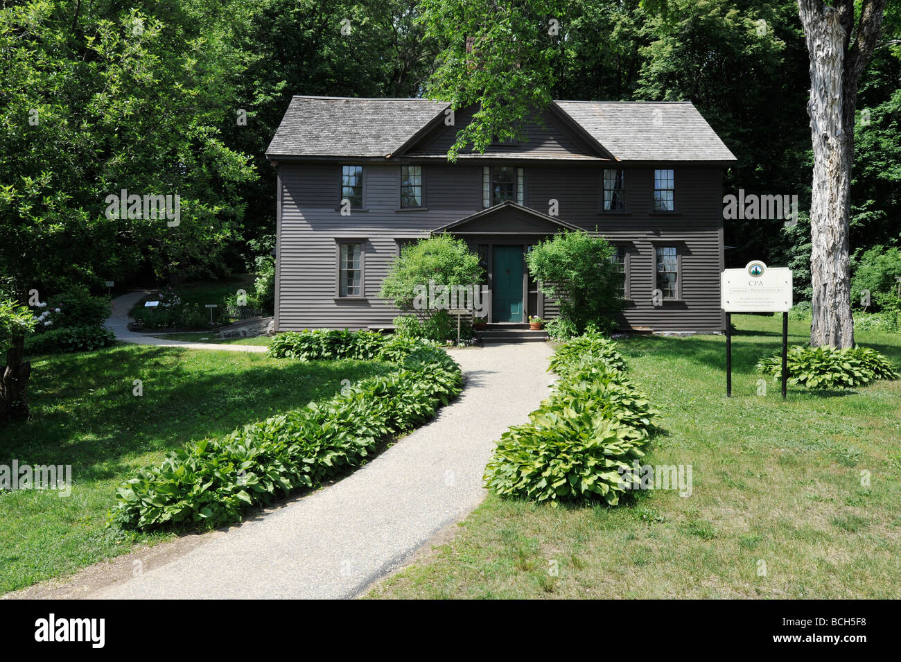 Orchard House, la casa d'infanzia di autore di Louisa May Alcott e l'impostazione per il suo romanzo Piccole Donne, Concord Massachusettes Foto Stock
