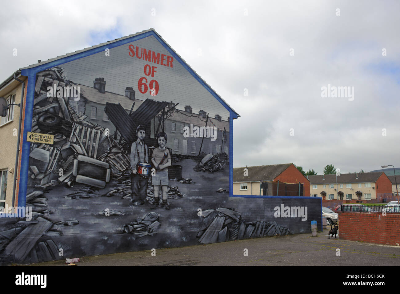 Alcuni di Shankill murales a Belfast Foto Stock