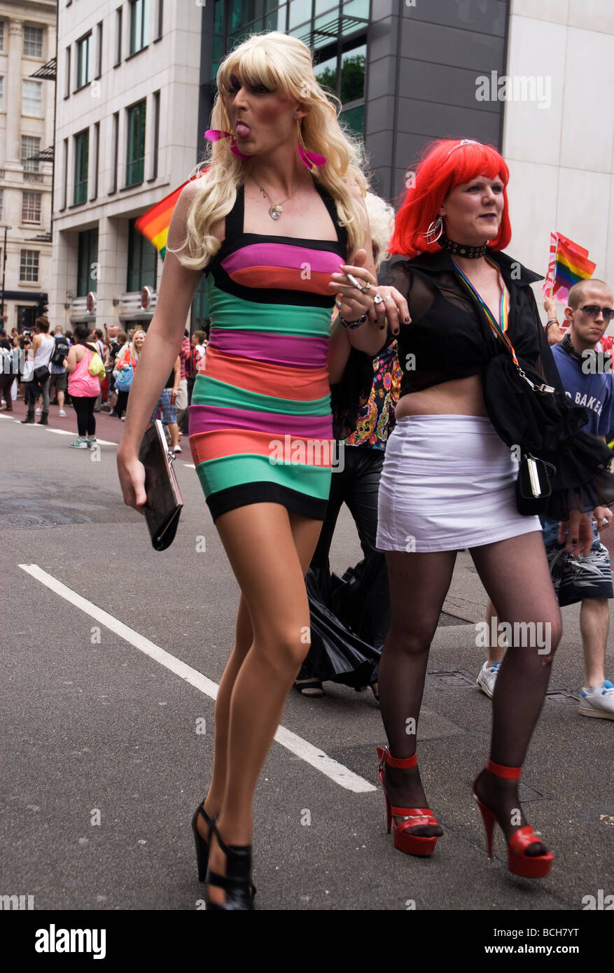 Gay Pride Marzo attraverso Londra Summer Foto Stock