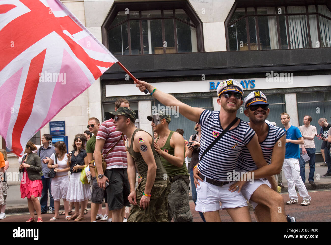 Gay Pride Marzo attraverso Londra Summer Foto Stock