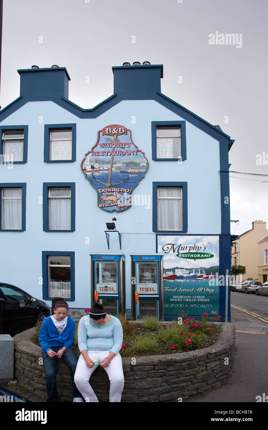 Annuncio pubblicitario per il Murphys Ristorante Dingle Contea di Kerry Irlanda Foto Stock