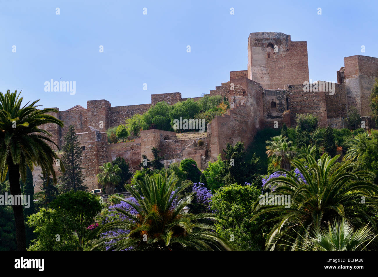 Castello di Gibralfaro Malaga Costa del Sol Andalucía Spagna Foto Stock