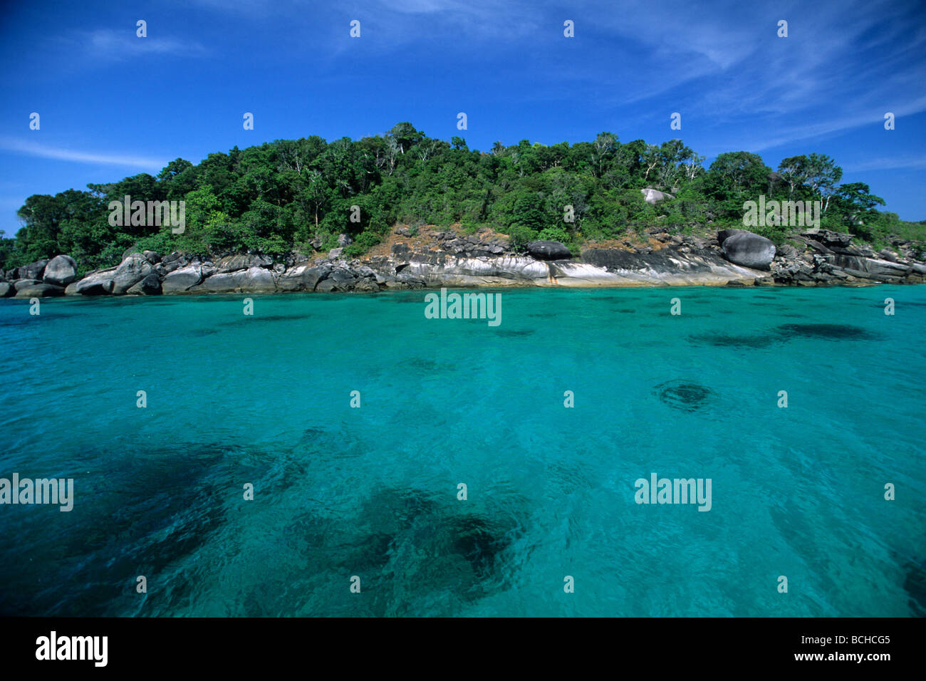 Laguna a Isole Similan sul Mare delle Andamane Thailandia Foto Stock
