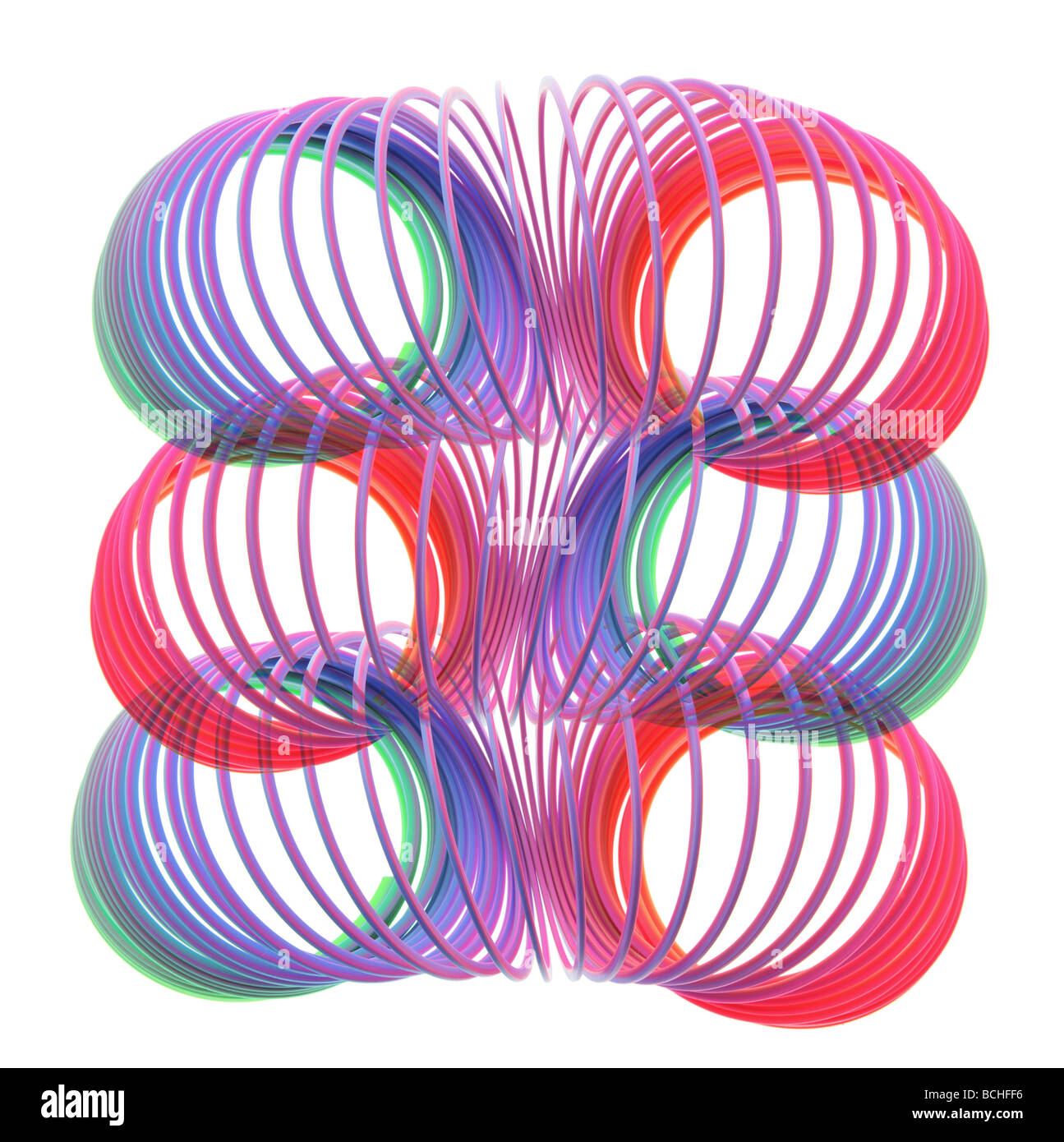 La molla a spirale dei giocattoli Foto Stock