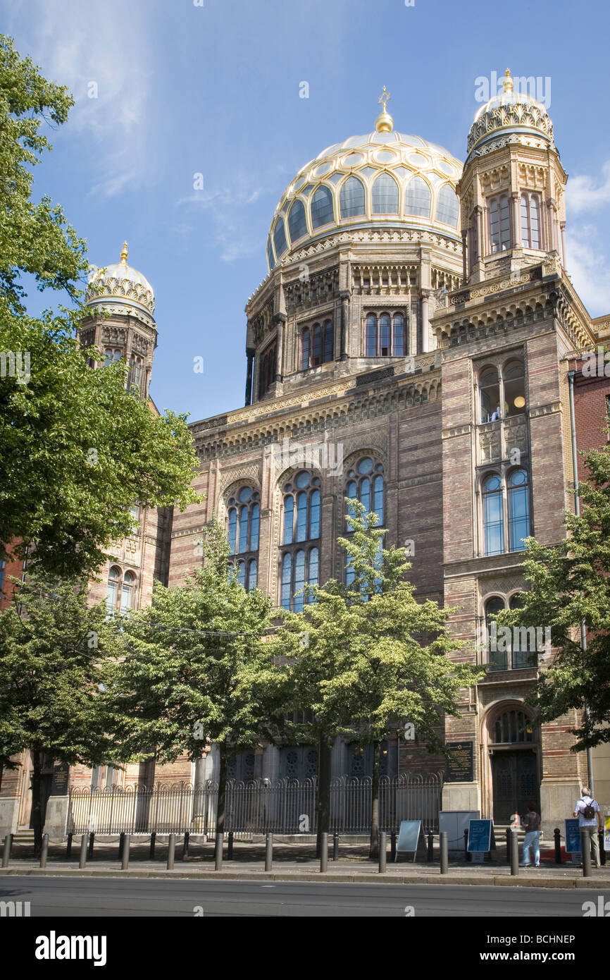 La nuova sinagoga di Berlino, Germania Foto Stock