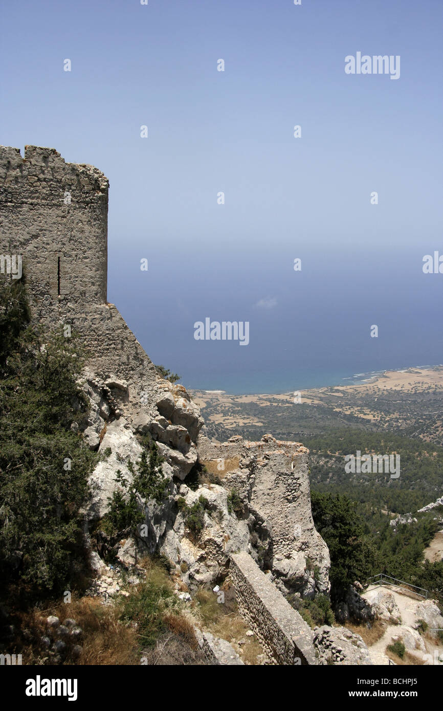 Il castello di Kantara Kaplica Cipro del Nord Foto Stock