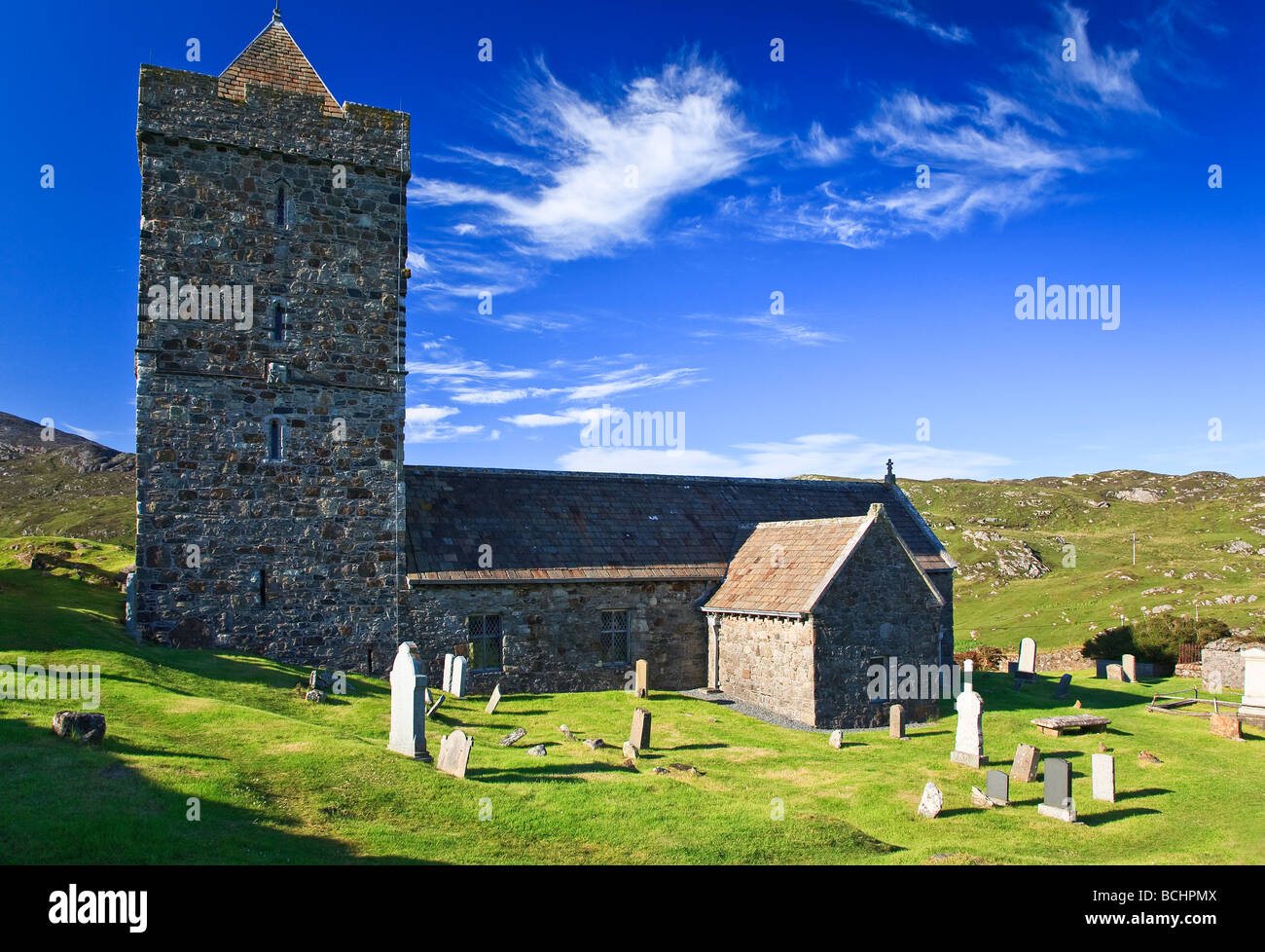 St Clements chiesa Rodel Isle of Harris, Ebridi Esterne, Western Isles, Scotland, Regno Unito 2009 Foto Stock
