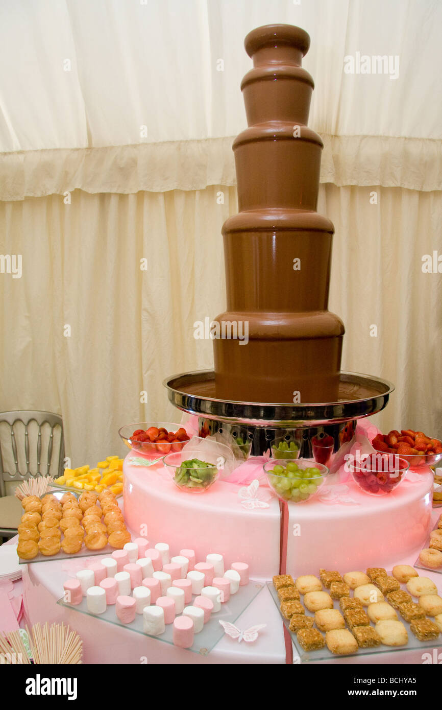 Chocolate fountain at wedding immagini e fotografie stock ad alta  risoluzione - Alamy