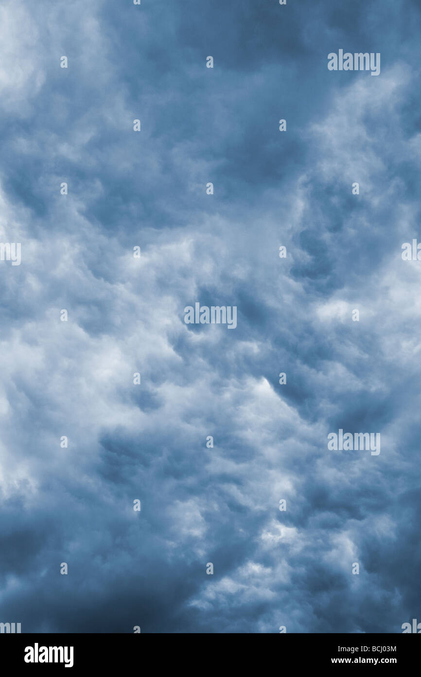 La copertura nuvolosa - Cyanotype Foto Stock