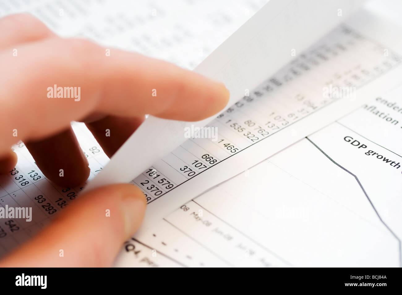 Analisi di indice di prezzo dei rapporti. Foto Stock