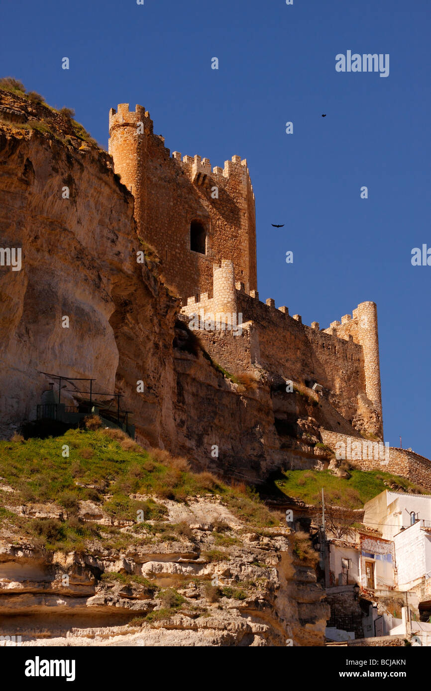 Castello di Alcalá del Jucar Albacete Castilla la Mancha Spagna Foto Stock