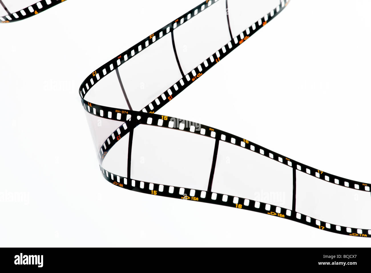 Immagini vuote su una pellicola di diapositiva Foto Stock