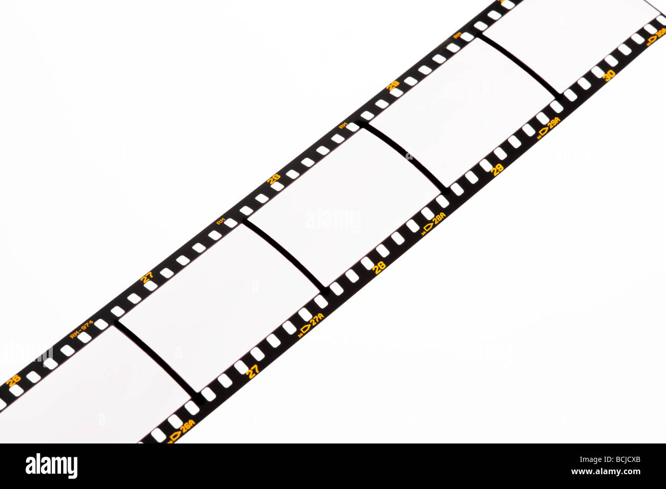 Immagini vuote su una pellicola di diapositiva Foto Stock