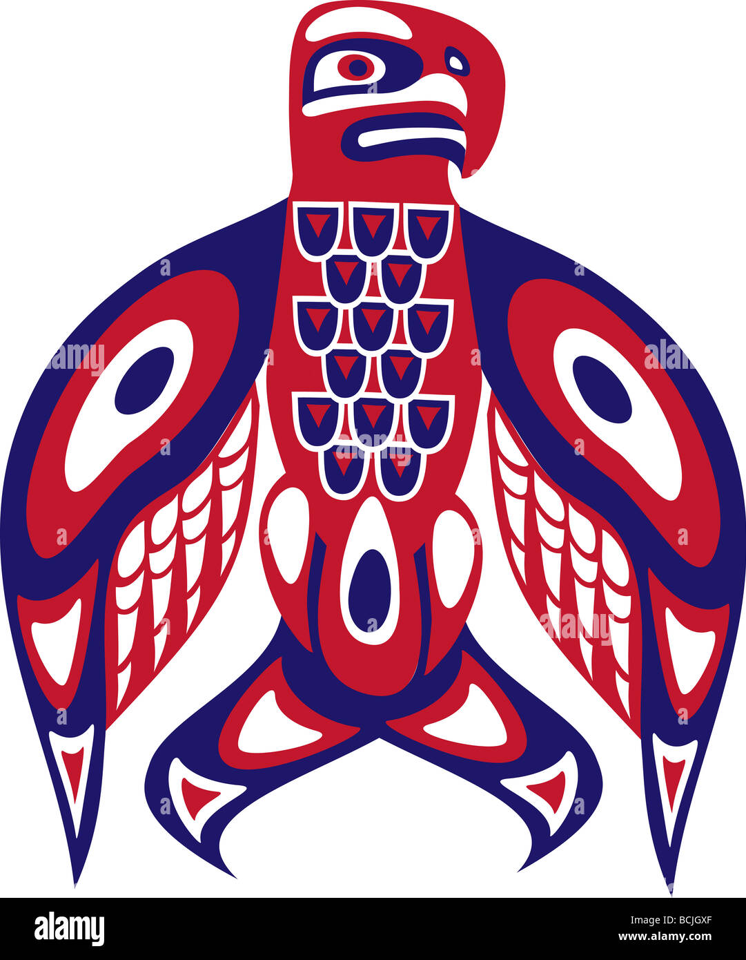 Bird North American Indian art stilizzazione Foto Stock
