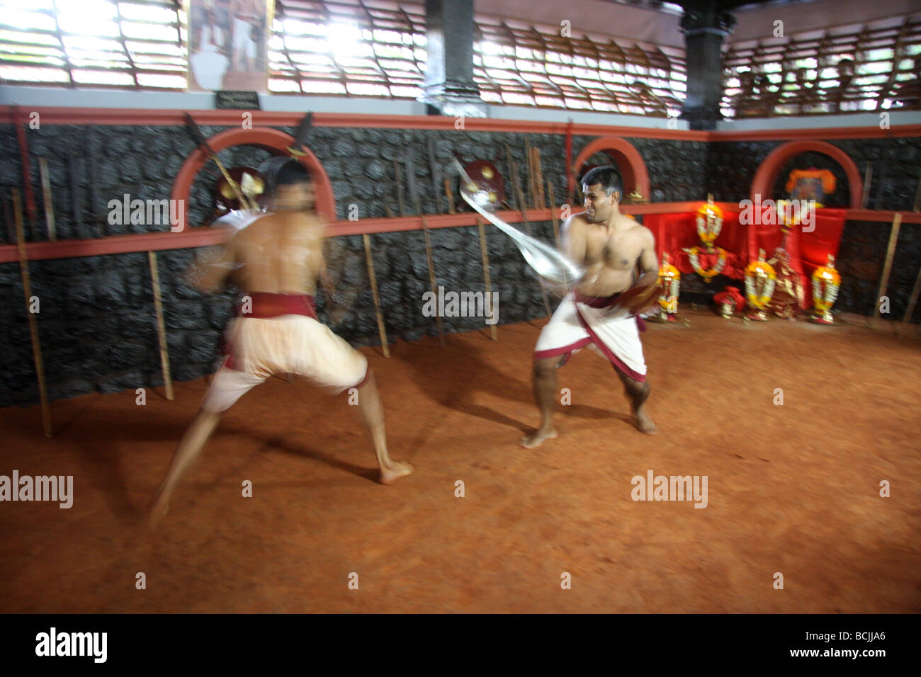 La dimostrazione di arte di Martial cochin india Foto Stock