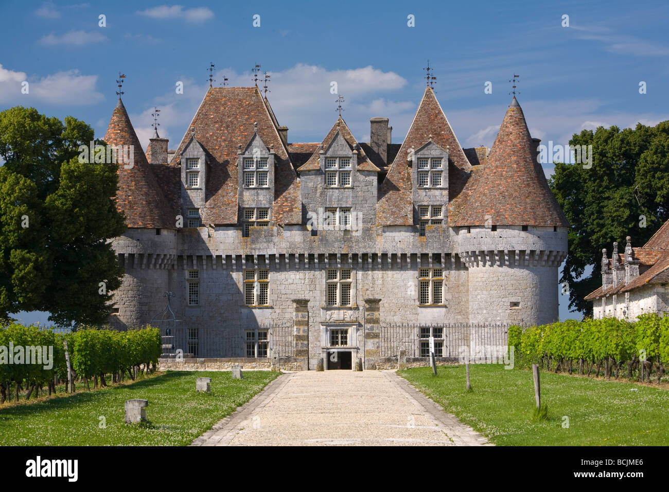 Chateau de Monbazillac, Dordogne, Francia Foto Stock
