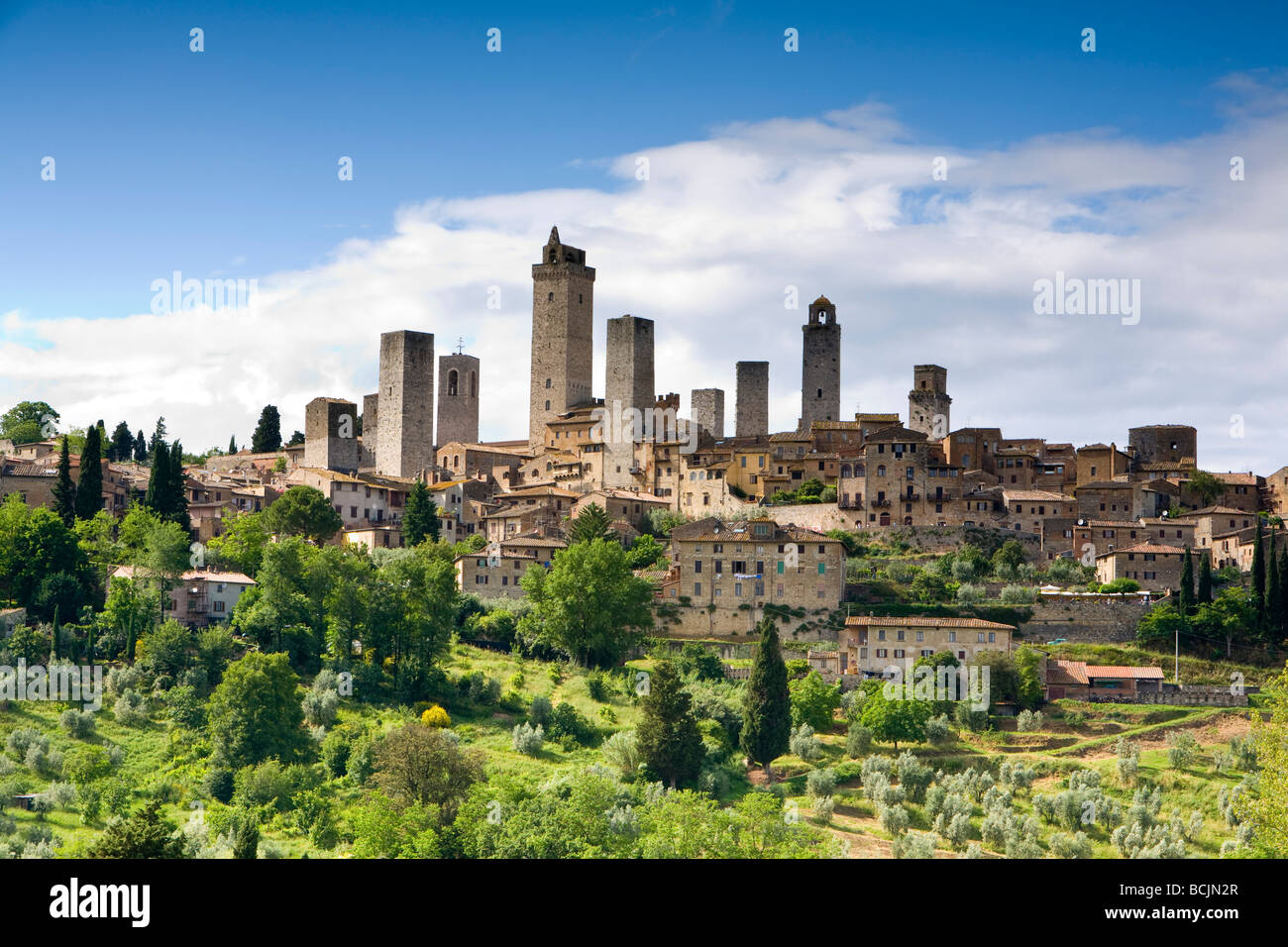 San Gimignano, Toscana, Italia, RF Foto Stock