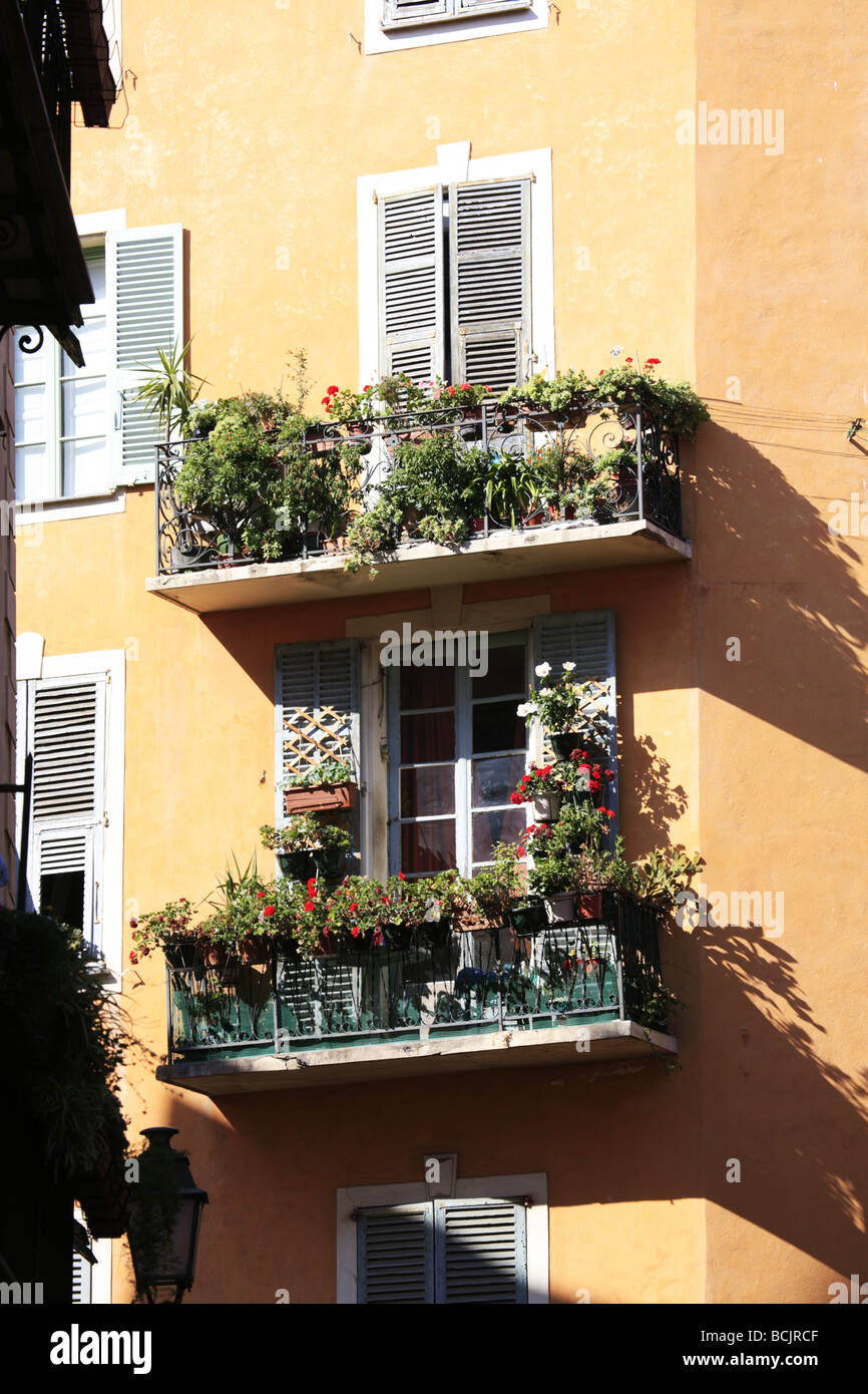 Casa tipica di Nizza Cote d Azur Francia Foto Stock