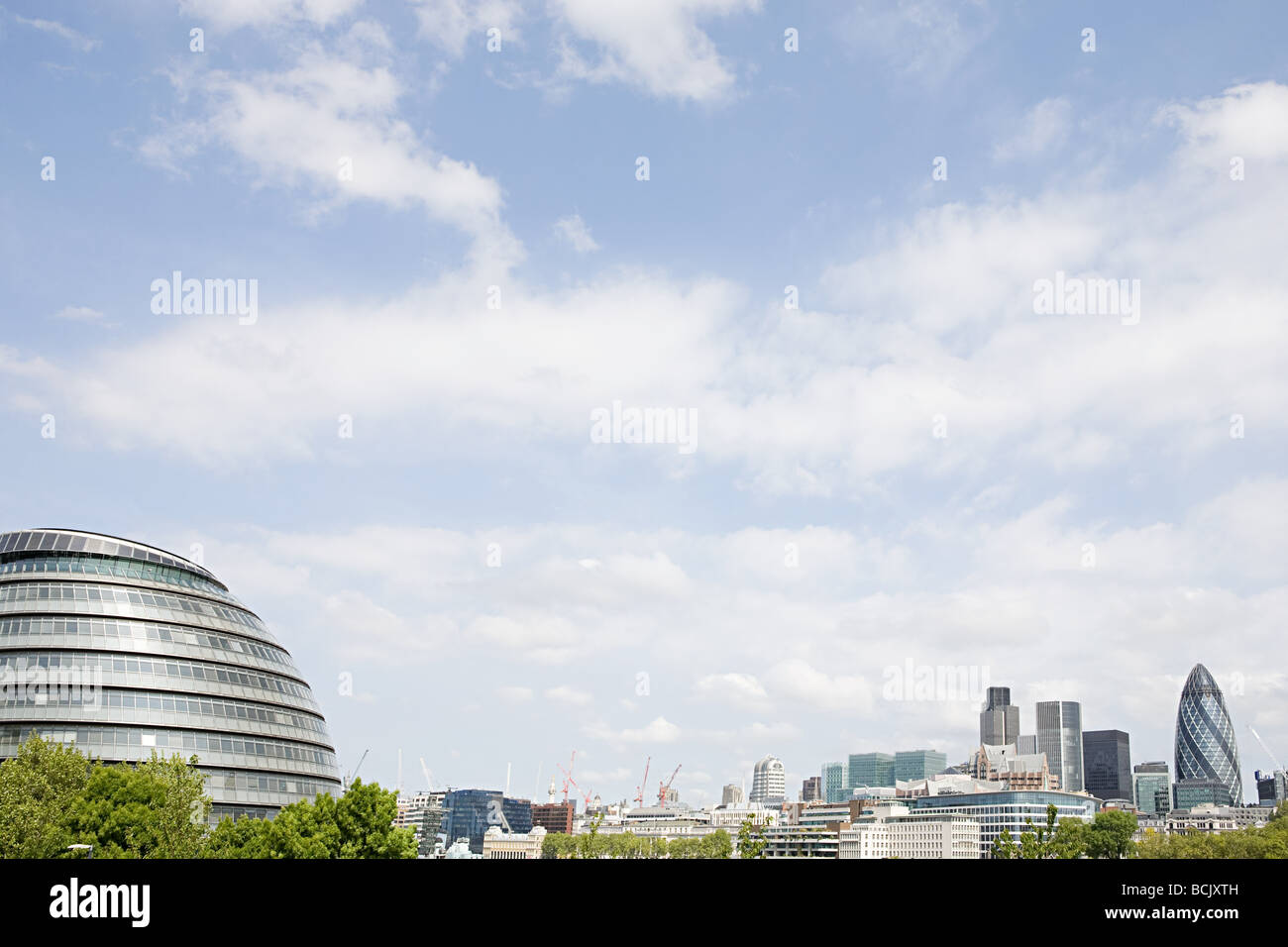 La city hall e la City of London Foto Stock