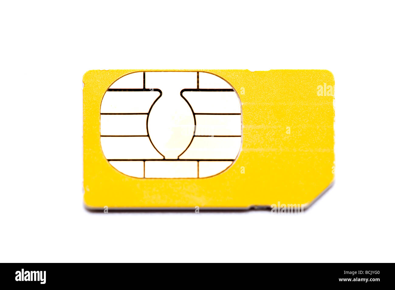 Scheda SIM di un telefono cellulare Foto Stock