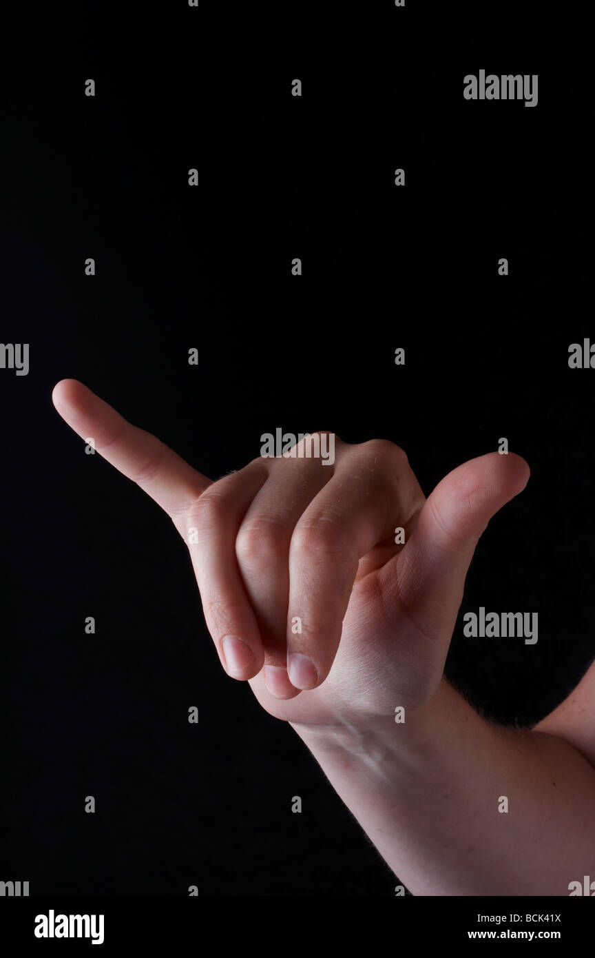 American Sign Language lettera Y Foto Stock