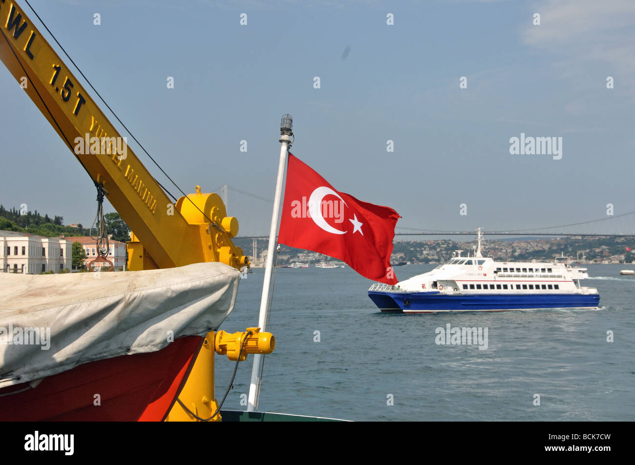Un viaggio lungo il Bosforo ad Istanbul in Turchia Foto Stock