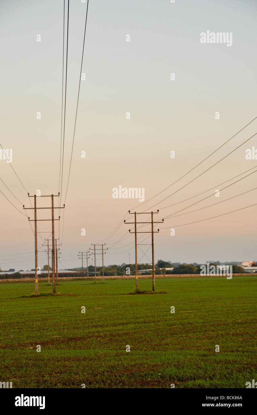 Le linee elettriche in Abingdon, England Regno Unito Foto Stock