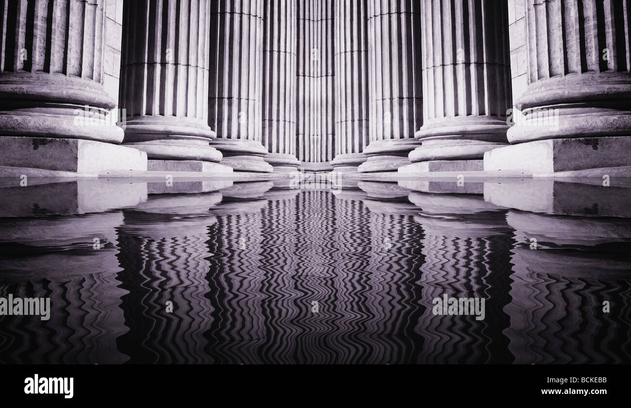 Close-up di colonne classiche Foto Stock