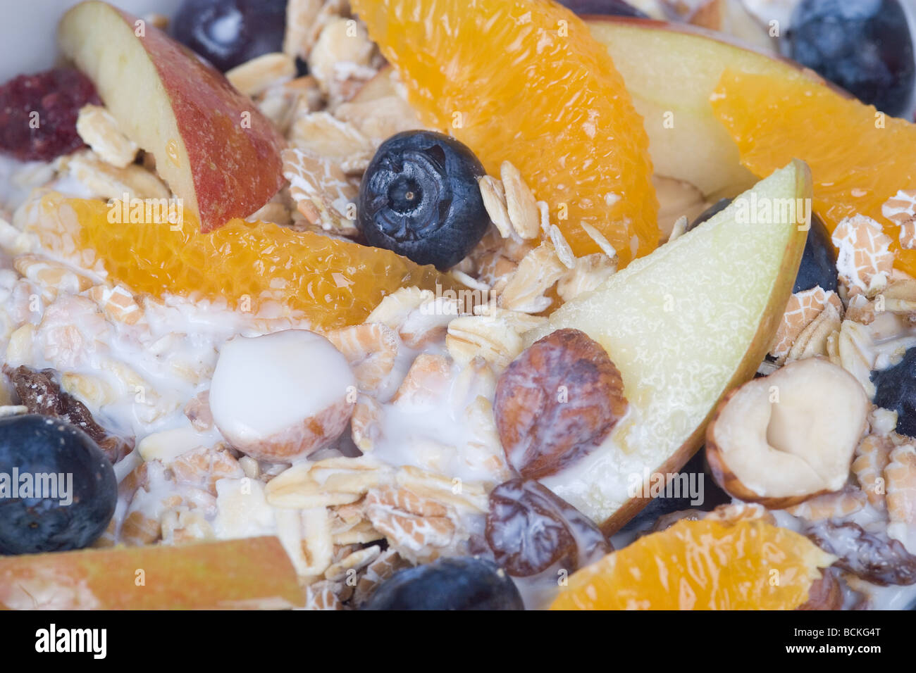 Muesli molto vicino Foto Stock