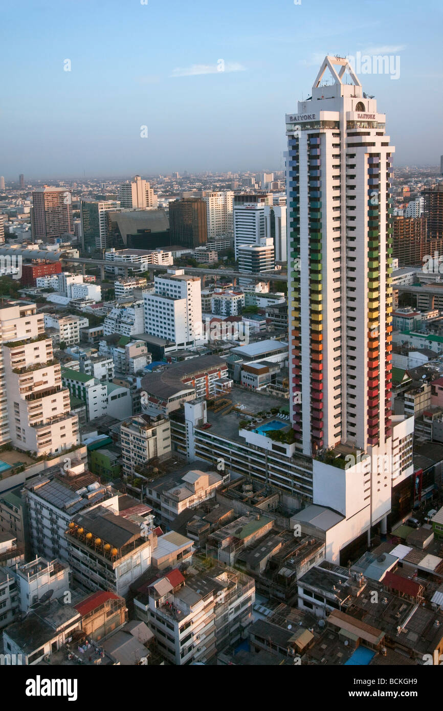 Thailandia, Bangkok. Una vista della città di Bangkok al mattino presto. Foto Stock