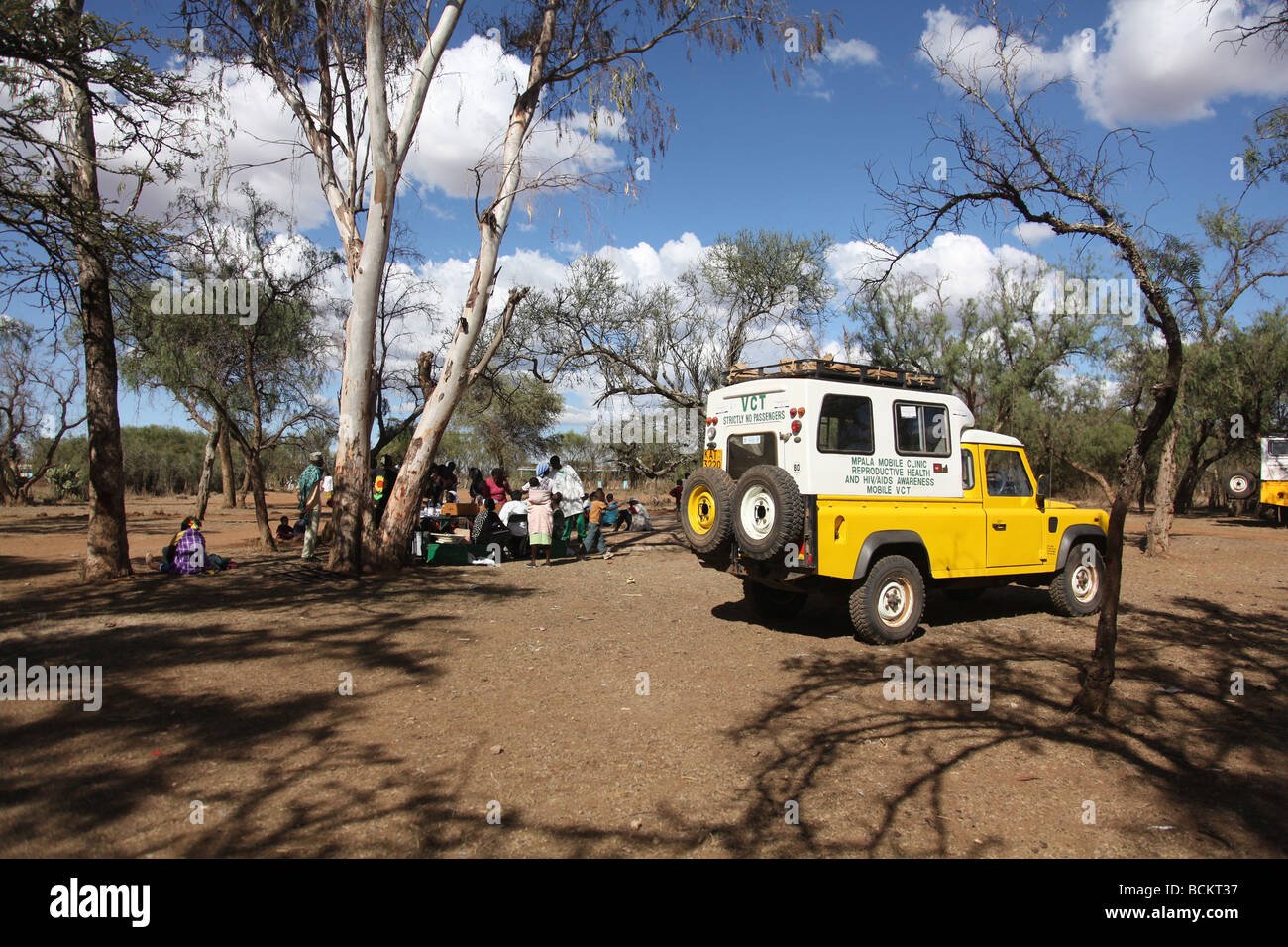 Regione di Laikipia in Kenya 2009, la carità CHAT gestisce una clinica che offre cure primarie per principalmente donne e bambini. Foto Stock