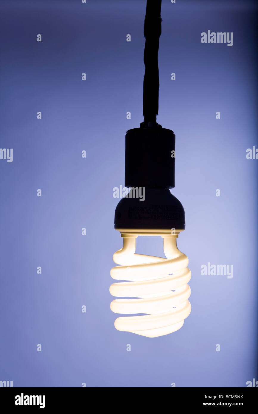 Efficienza energetica compatto per lampade fluorescenti Foto Stock